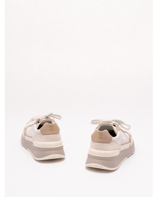 Brunello Cucinelli Pink Panelled Low Top Sneakers for men