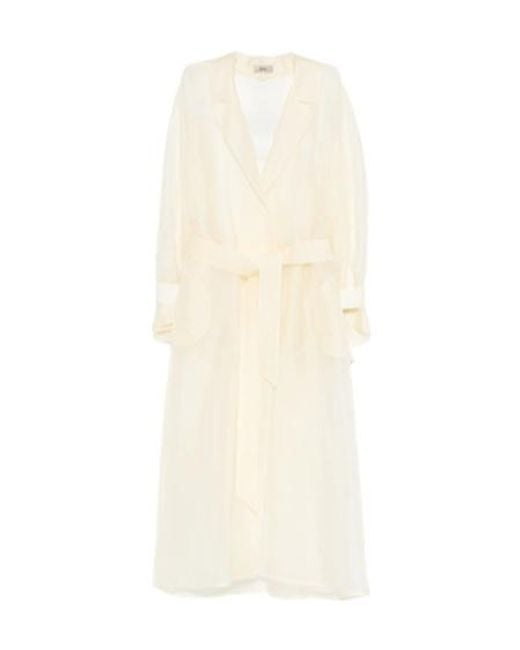 Herno White Belted Coat