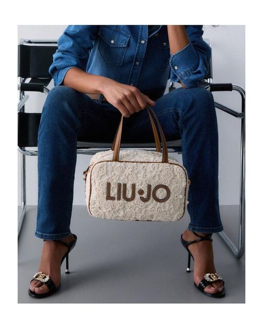 Liu Jo Natural Teddy Logo Shoulder Bag