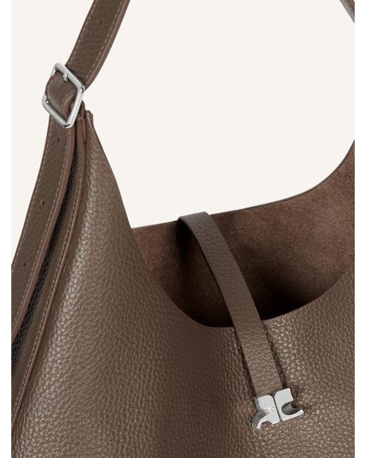 Courreges Brown Logo-Buckle Shoulder Bag