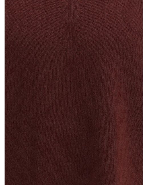Jil Sander Red Seamless Long-Sleeve Sweater for men