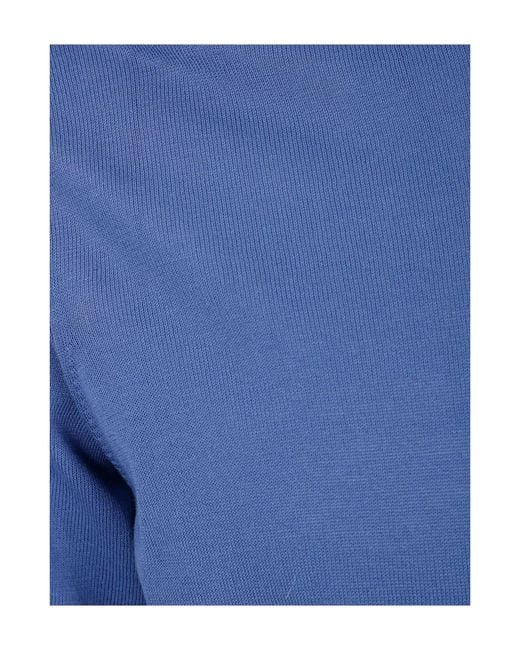 Roberto Collina Blue Short Sleeves Round Neck for men