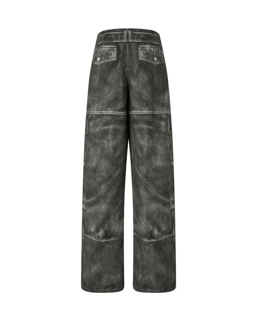 Pinko Gray Distresses Straight Trousers