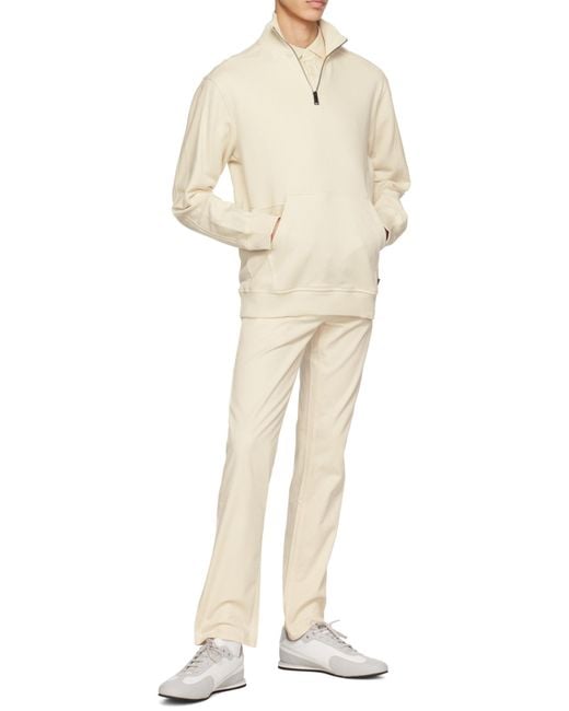 Boss White Long-Sleeve Polo Shirt for men