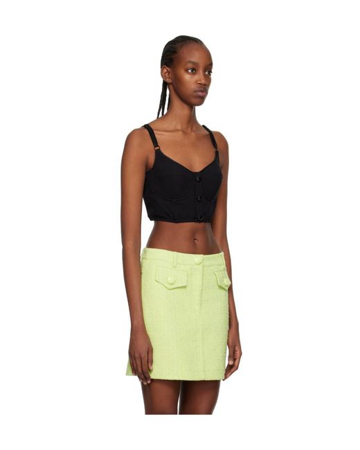 Moschino Green Button Sling Vest