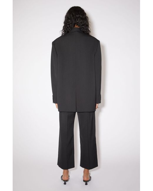 Acne Black Relaxed Fit Button-Up Blazer