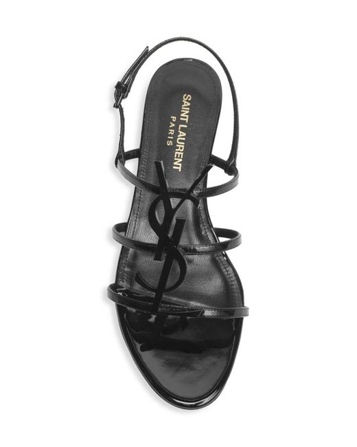 Saint Laurent Multicolor Cassandra Logo Sandals