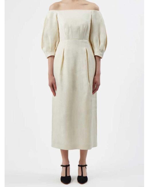 Gabriela Hearst White Strapless Dress