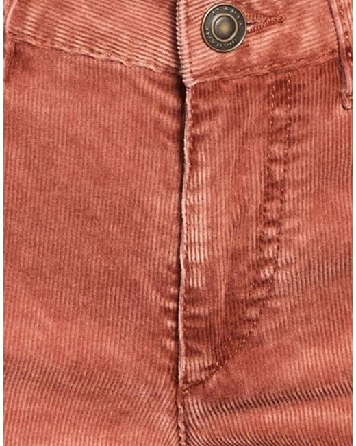 Isabel Marant Red Straight Corduroy Trousers