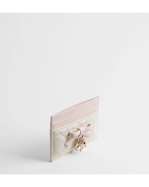 Dior White Qixi Lady Freesia Card Holder