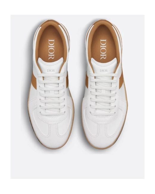 Dior White Homme B01 Lace-Up Sneakers for men
