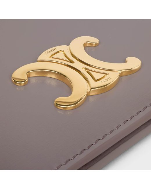 Céline Gray Bi-Fold Card Holder Triomphe