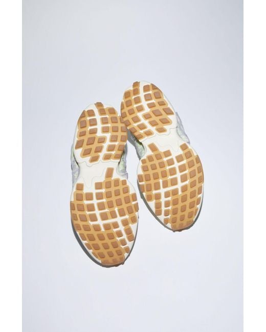 Acne White Bubba Lace-Up Sneakers for men