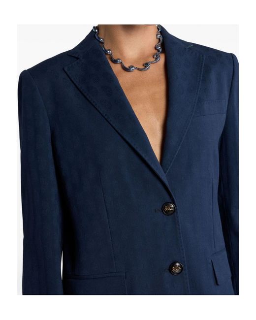 Etro Blue Paisley Jacquard Blazer