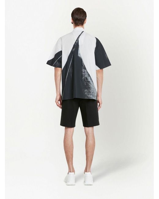 McQueen Black Tailored Knee Length Bermuda Shorts for men