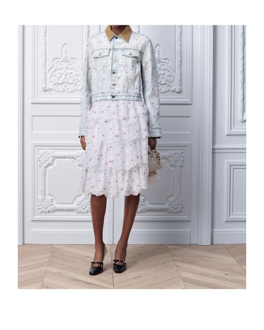 Dior White Amour Embroidered Jacket