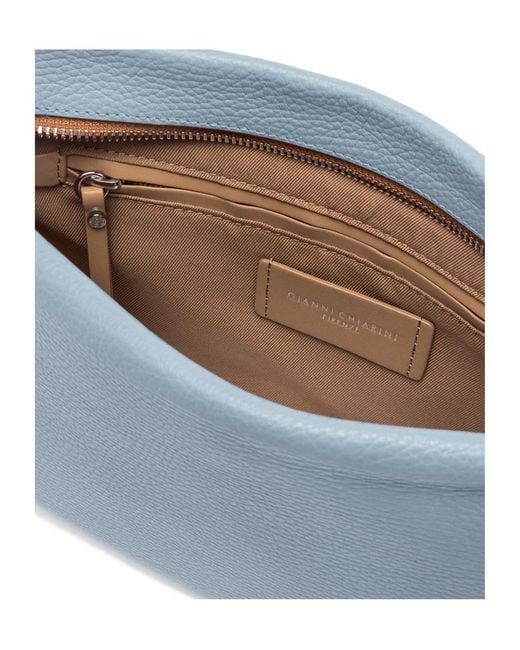 Gianni Chiarini Blue Zippered Shoulder Bag