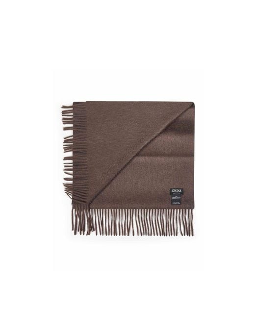 Zegna Brown Oasi Cashmere Scarf for men