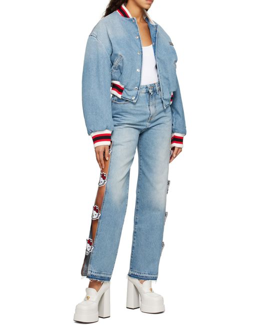 Gcds White Logo Printed Jersey Bodysuit