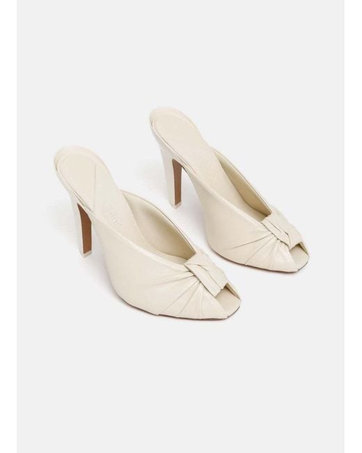 Chloé Natural Chloé Suzie Knotted Heeled Mules
