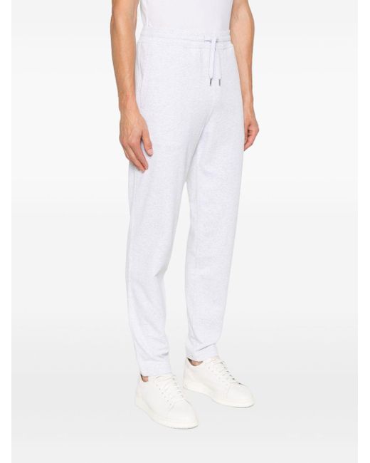 Brunello Cucinelli White Cotton Track Pants for men