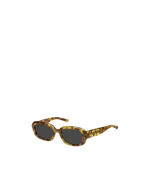 Maison Margiela White Rectangle-Frame Sunglasses