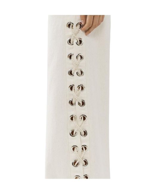 Chloé White Chloé Wide-Leg Rave Jeans