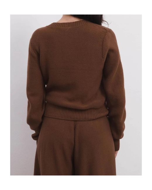 Baserange Brown Long-Sleeved Knitwear