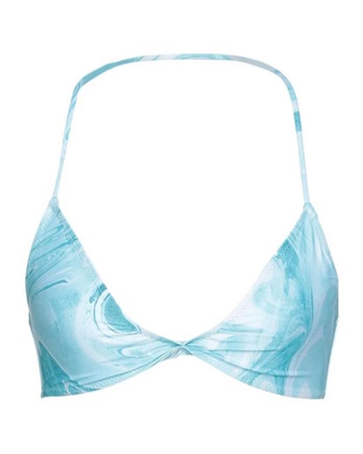 Ganni Blue Triangle Bikini Top