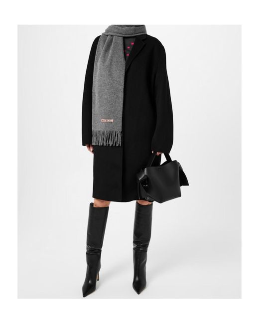 Acne Gray Fringed Scarf