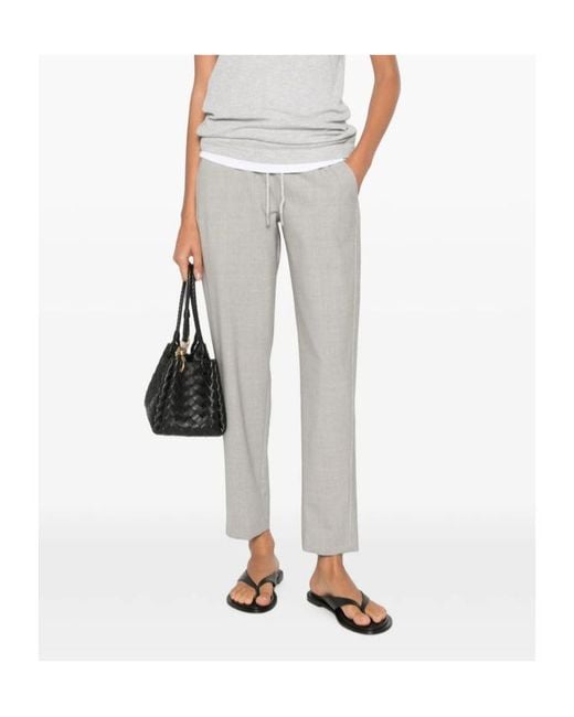 Panicale Gray Drawstring Casual Pants