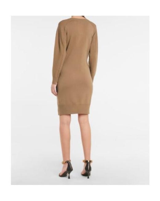 Stella McCartney Brown Forever Stella Wool Sweatshirt Dress