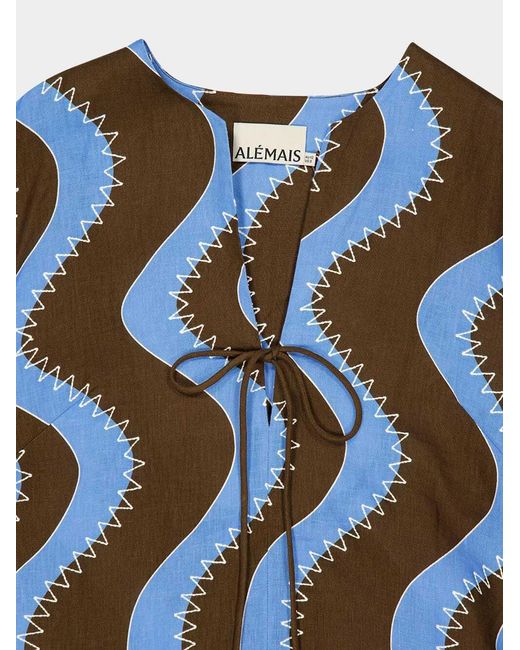 ALÉMAIS Blue Printed Dress