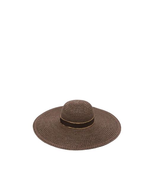 Borsalino Brown Marlene Wide-Brim Hat