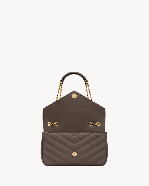 Saint Laurent Brown Loulou Medium Shoulder Bag