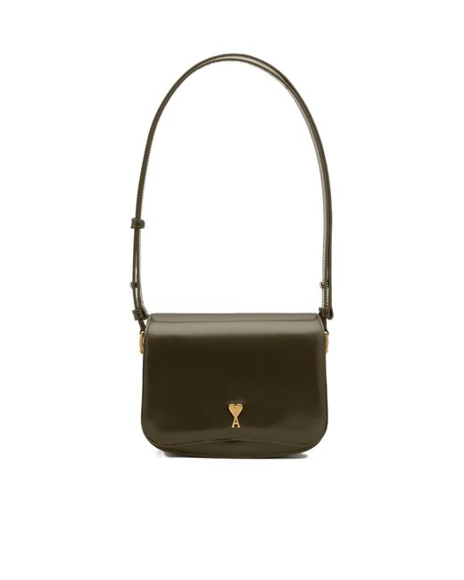 AMI Green Ami Alexandre Mattiussi Logo Plaque Shoulder Bag for men
