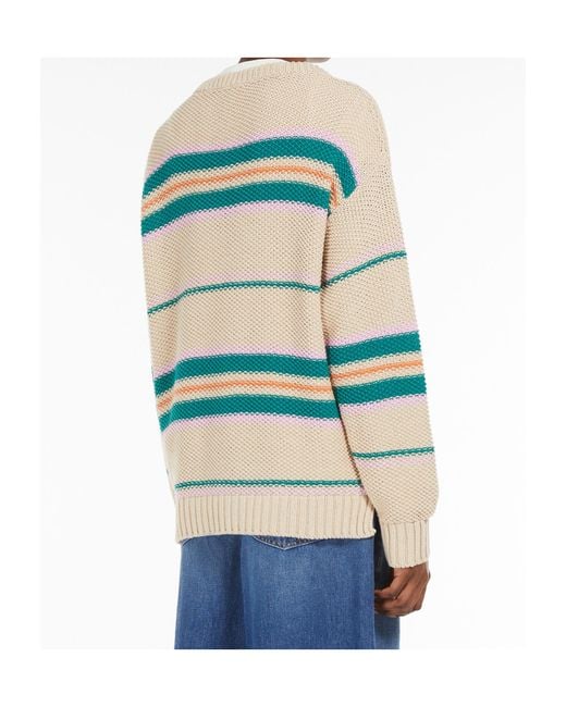 Weekend by Maxmara Blue Angus Striped Knitted Jumper
