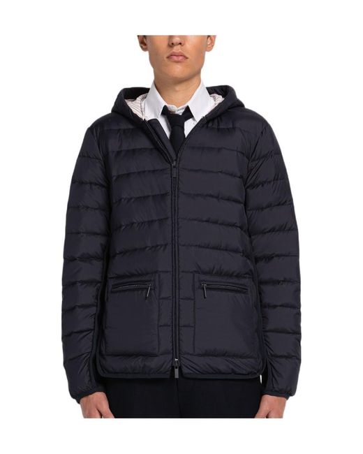 Thom Browne Blue Padded Hooded Down Jacket for men