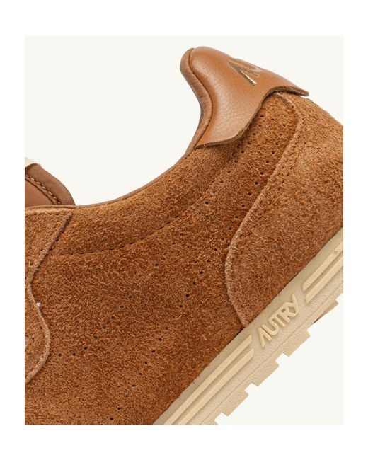 Autry Brown Windspin Lace-Up Sneakers