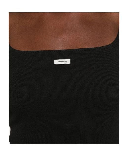 Entire studios Black Logo-Patch Top
