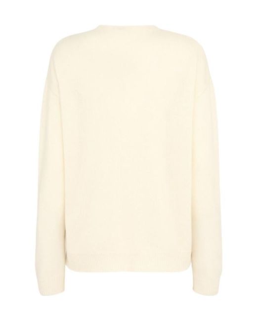 Max Mara Natural Zurlo Knitted Wool Blend Sweater