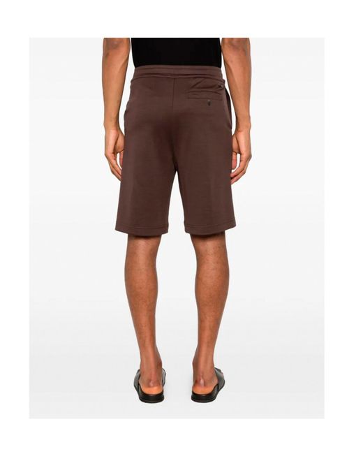 Herno Purple Logo Plaque Bermuda Shorts for men