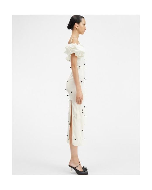 Jacquemus White Chouchou Polka-Dot Midi Dress