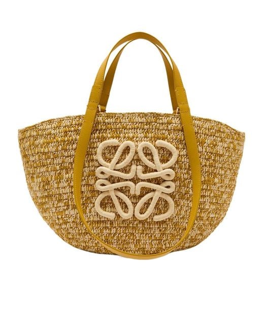 Loewe Metallic X Paula S Ibiza Eclipse Melange Medium Raffia Bag