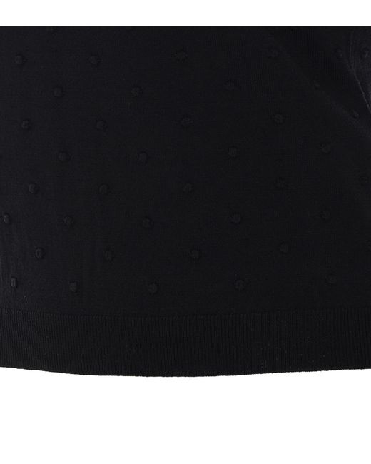 Max Mara Black Short-Sleeved Knit Top