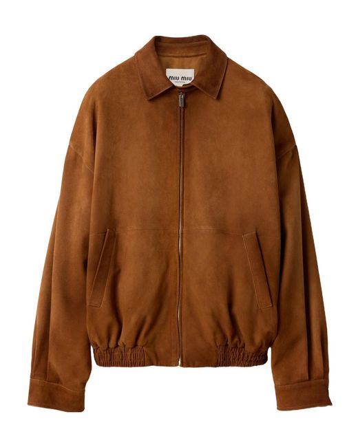 Miu Miu Brown Suede Jacket
