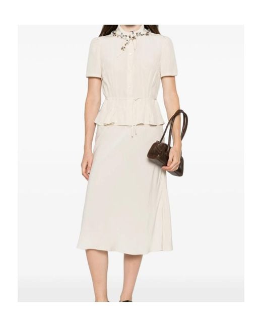 Prada White Short Sleeve Dress