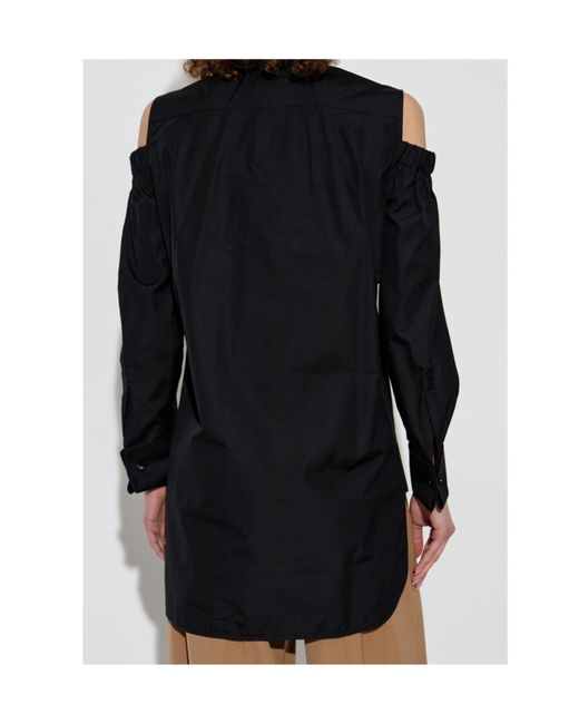 Max Mara Black Ragni Cut-Out Button-Up Shirt