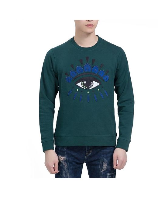 KENZO Green Eye Embroidered Sweater for men