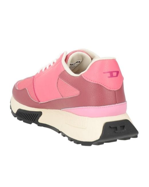 DIESEL Pink Two-Tone Low-Top Casual Shoes